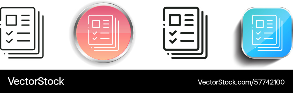 Profiles icon thin linear regular and button Profiles icon thin linear regular and button vector image