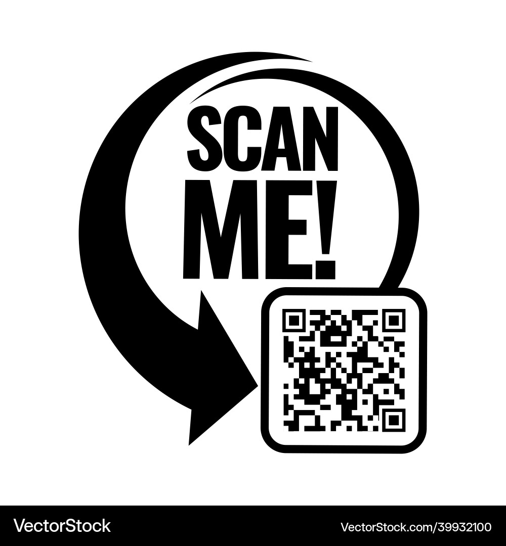 QR Code Scan Me Symbol vector image