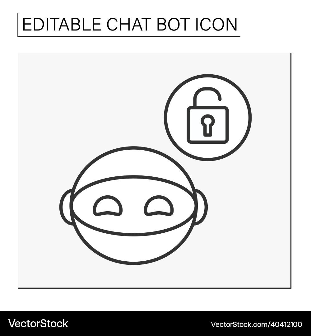 Robot line icon Robot line icon vector image