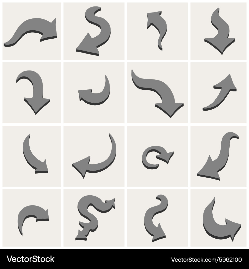 Set of arrows vector image