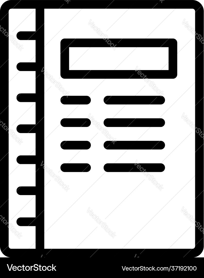 Task schedule notebook icon outline style Task schedule notebook icon outline style vector image