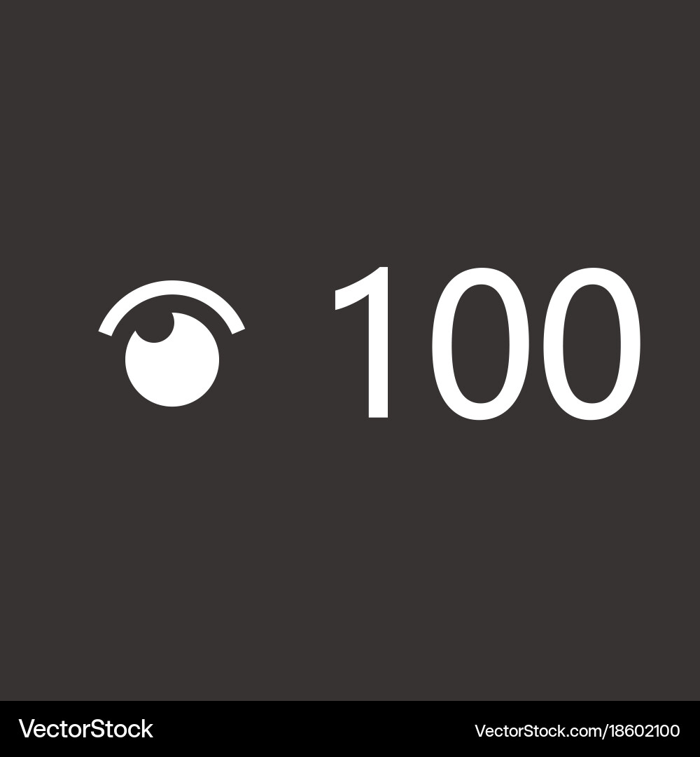 Video views counter user count of live vector image