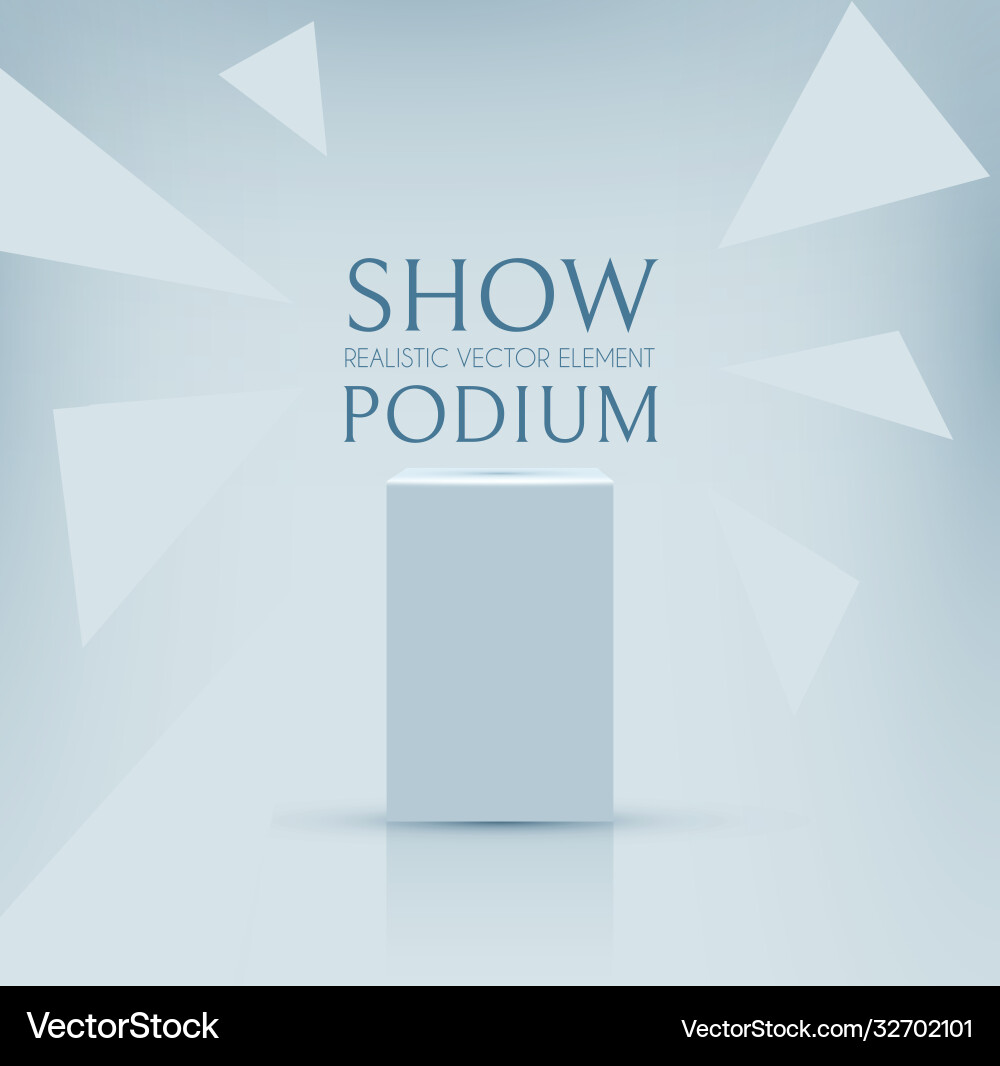 3d podiumwithtriangles realistic minimal empty 3d podiumwithtriangles realistic minimal empty Vector Image