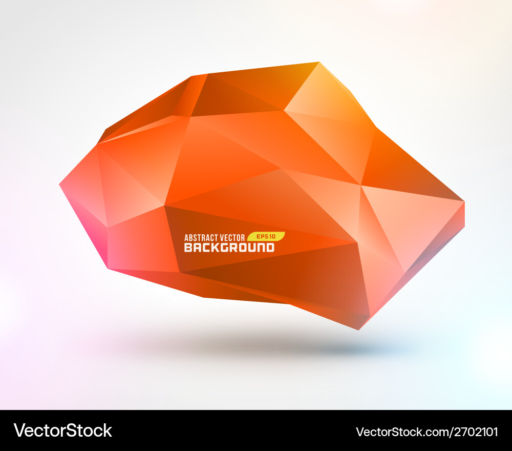 Abstract geometric 3d shape color background vector image