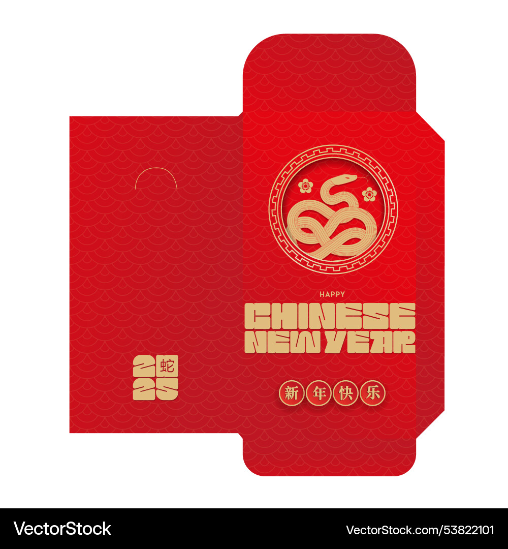 Chinese new year 2025 lucky red envelope Chinese new year 2025 lucky red envelope vector image