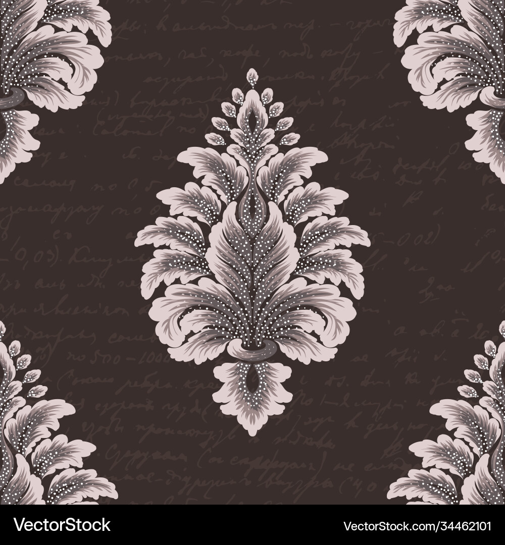 Damask seamless pattern element classical Vector Image