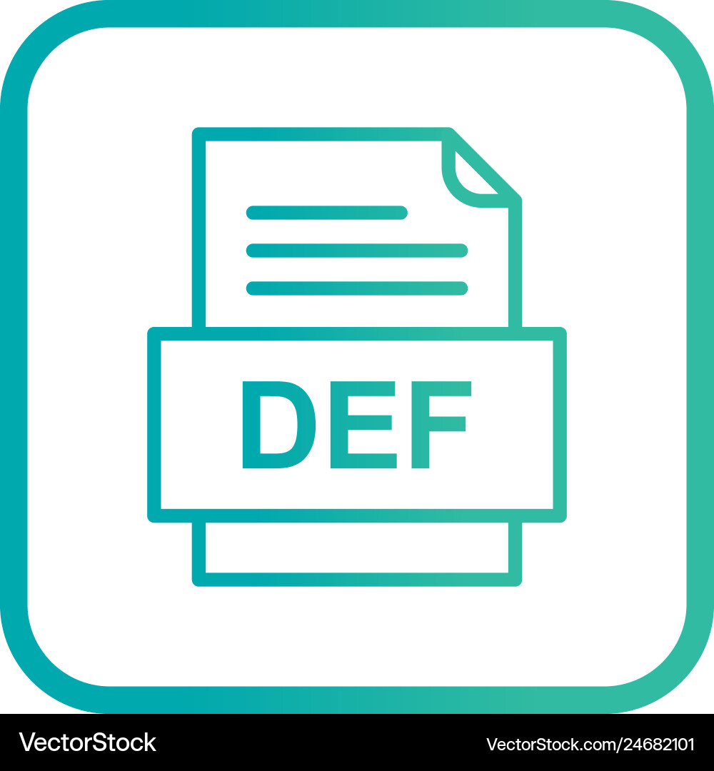 Def file document icon vector image