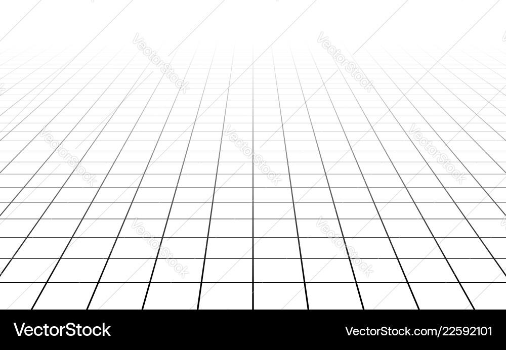 Fading and vanishing grid mesh 3d abstract Vector Image