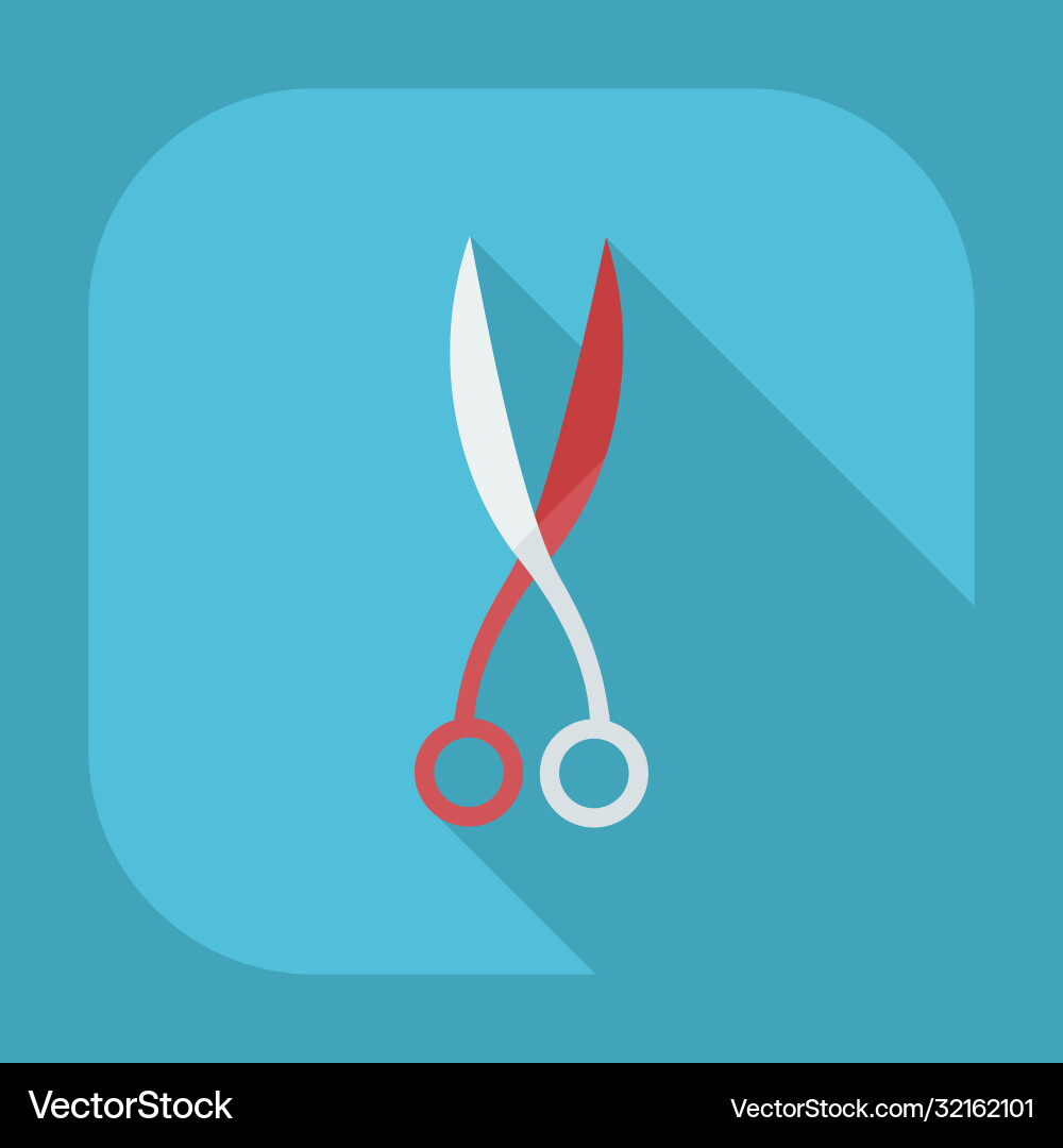 Flat modern design with shadow icons scissors Flat modern design with shadow icons scissors Vector Image