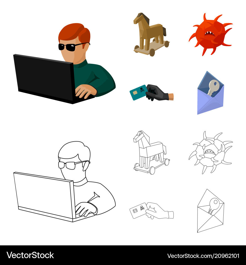Hacker hacking system internet hackers Hacker hacking system internet hackers vector image