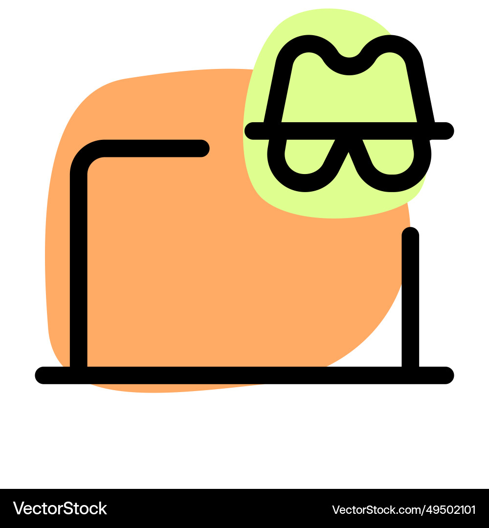 Hacker tapping into laptop for personal data vector image