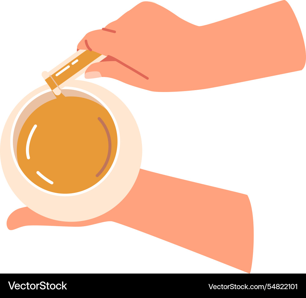 Hands extracting natural oils Vector Image