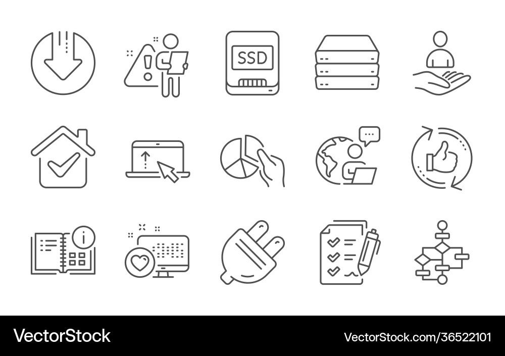 Heart instruction info and survey checklist icons Heart instruction info and survey checklist icons Vector Image