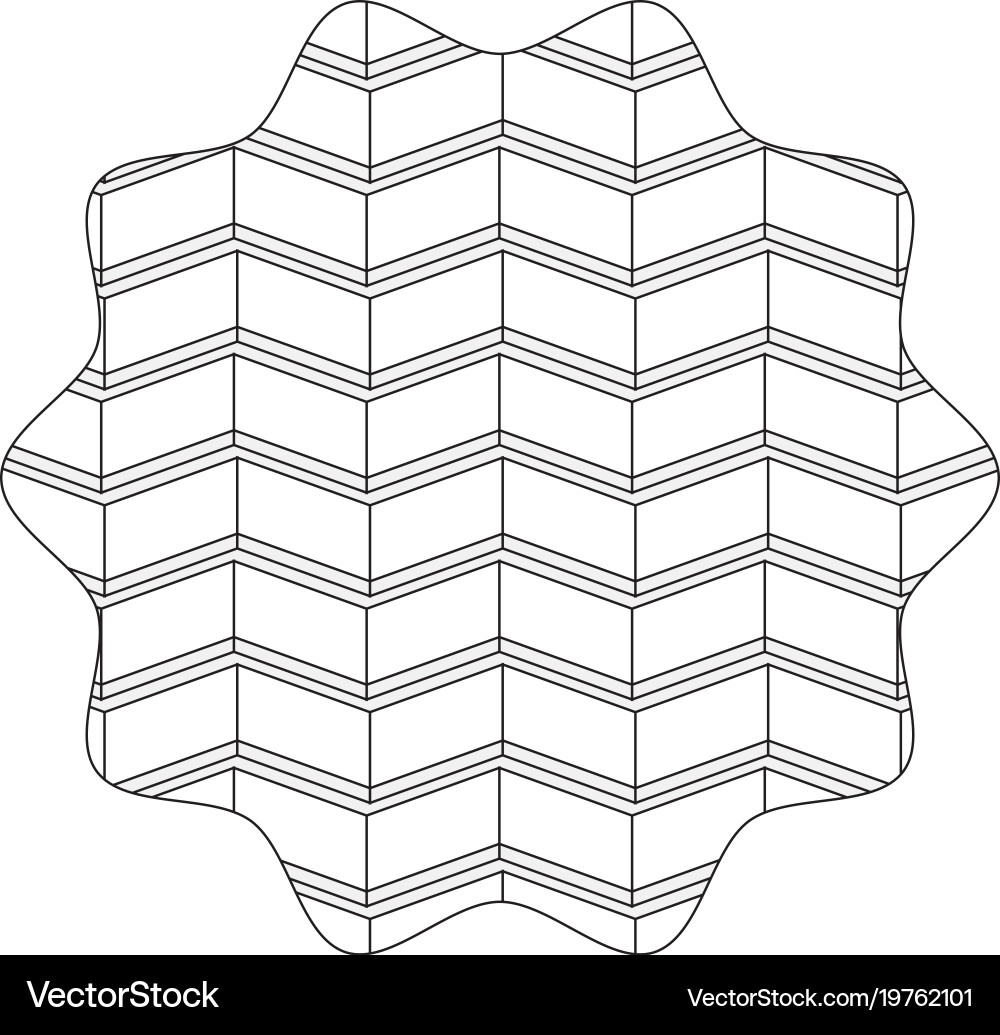 Line star with pattern seamless shapes background Vector Image