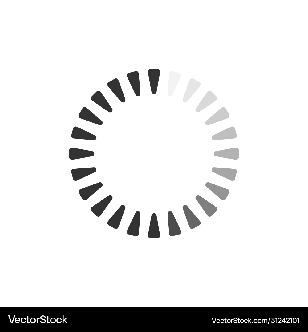 Loading progress or load circle icon Royalty Free Vector