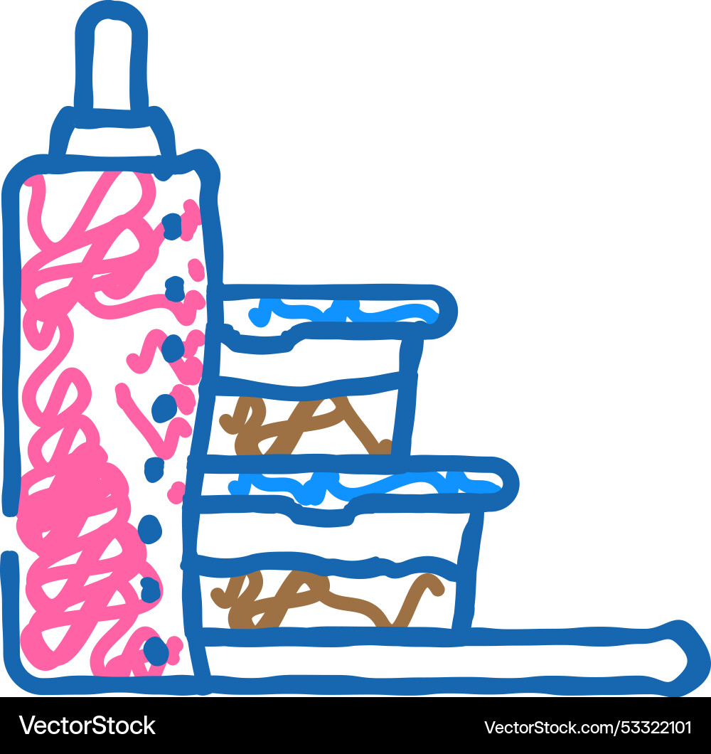Lunch box bag container icon doodle Lunch box bag container icon doodle vector image