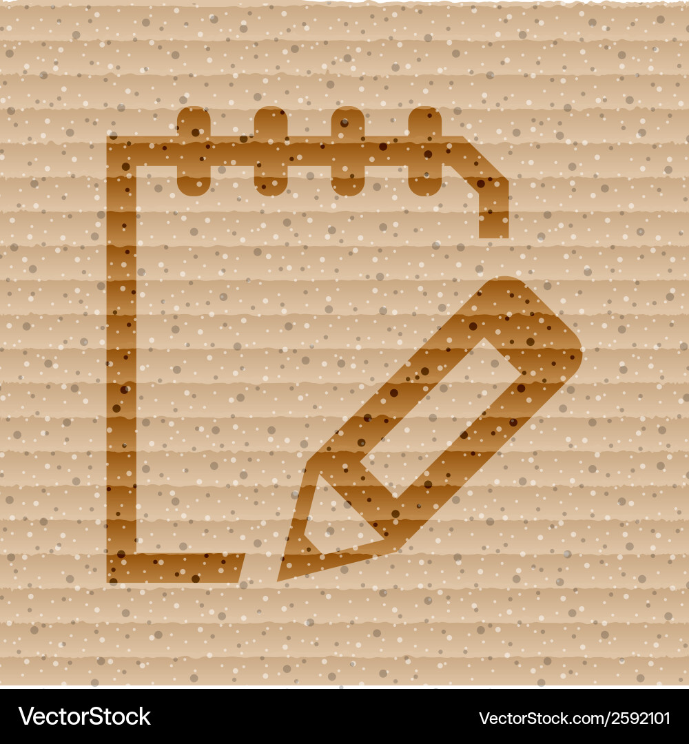 Paper Notepad with Document Icon Vector Image