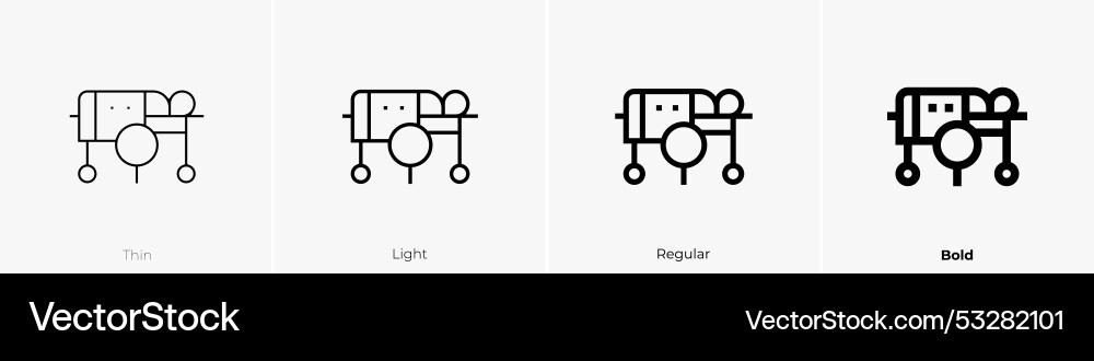 Post mortem icon thin light regular and bold Vector Image