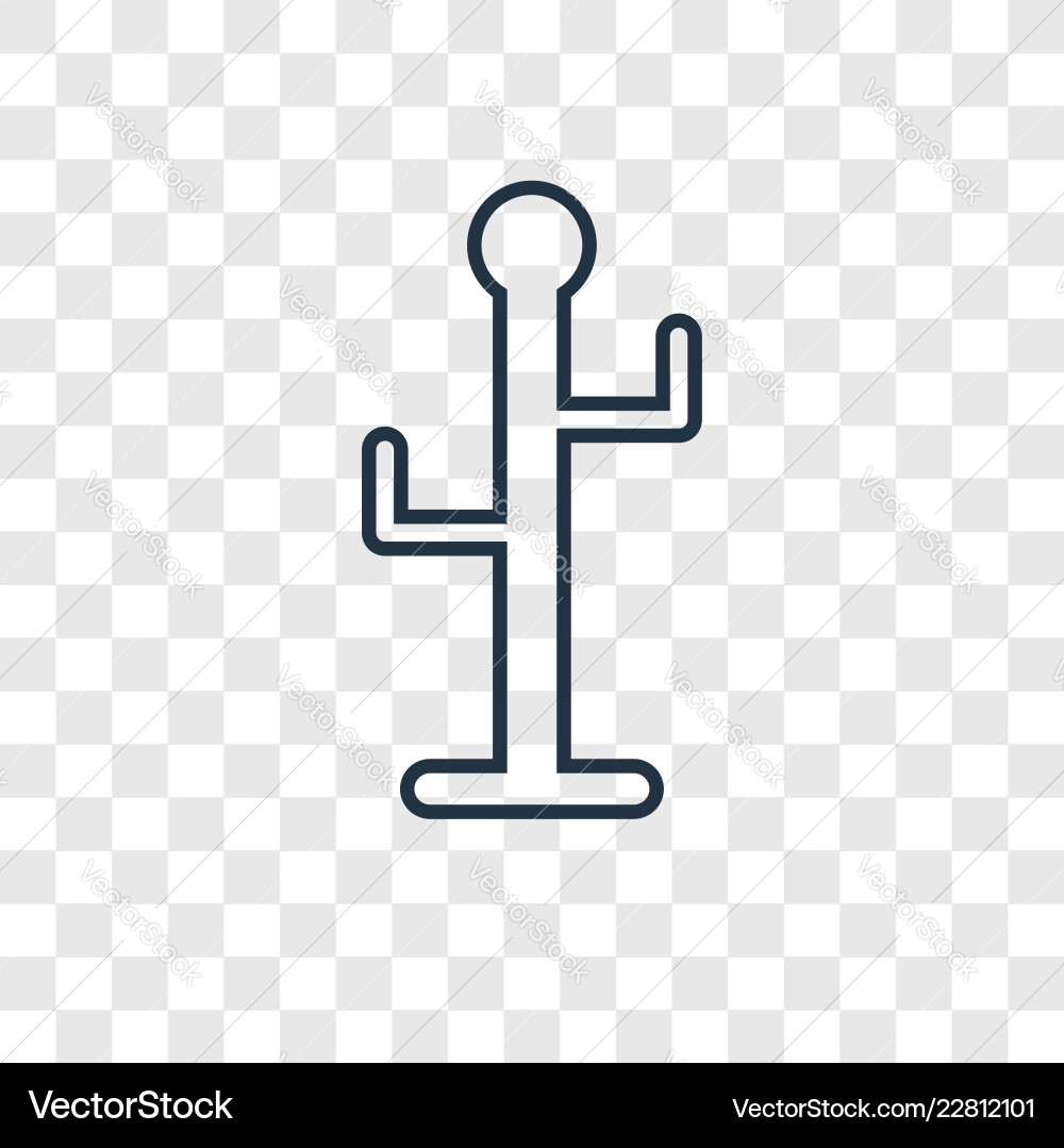 Rack concept linear icon isolated on transparent Rack concept linear icon isolated on transparent vector image