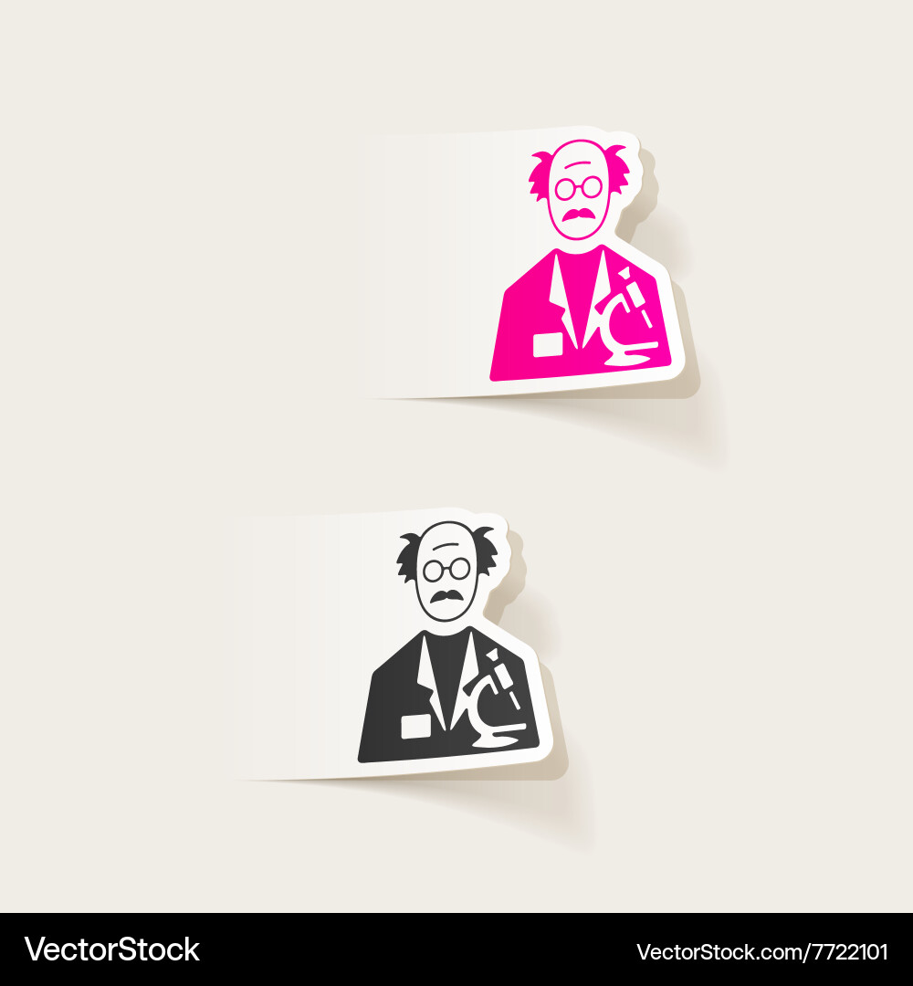 Realistic design element scientist Vector Image