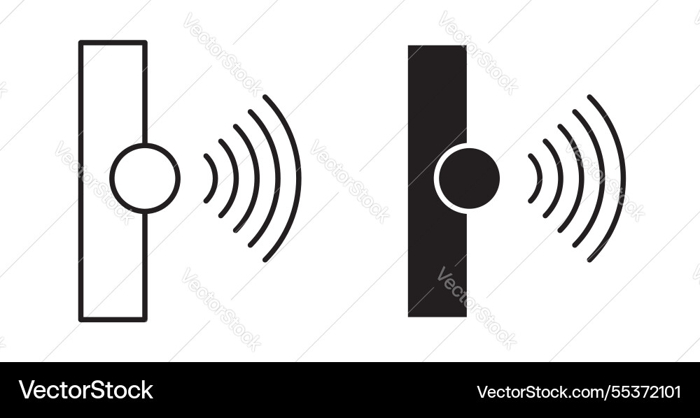 Sensor-Symbol in dünner Linie für Web gesetzt Sensor-Symbol in dünner Linie für Web gesetzt vektorbild