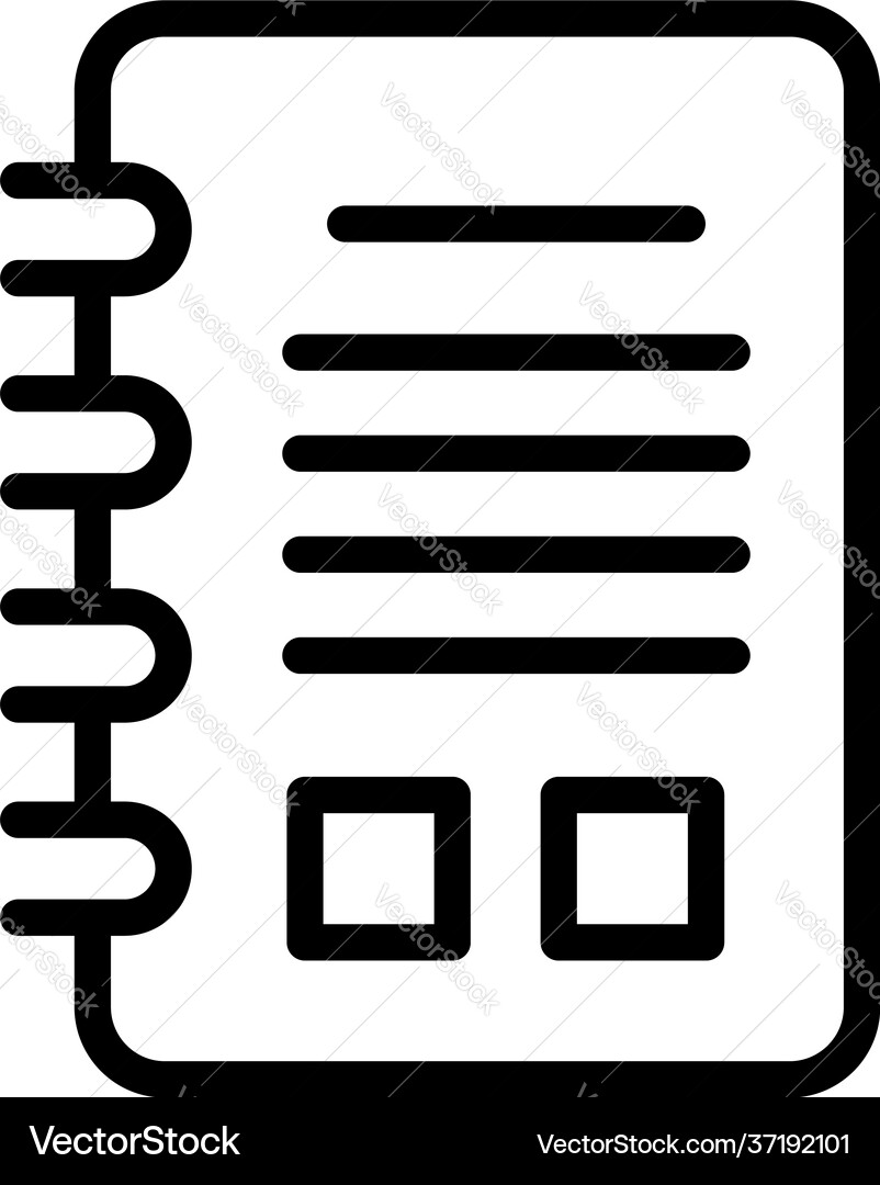 Task schedule notepad icon outline style Task schedule notepad icon outline style vector image