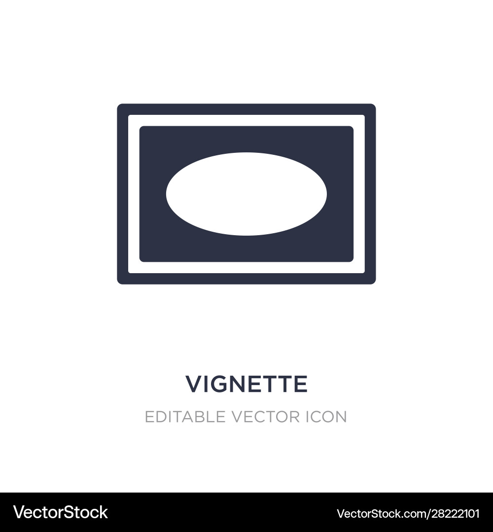 Vignette icon on white background simple element vector image