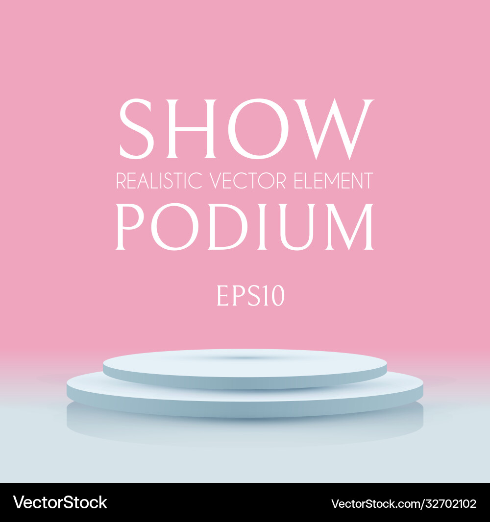 3d round podium realistic minimal empty scene 3d round podium realistic minimal empty scene Vector Image