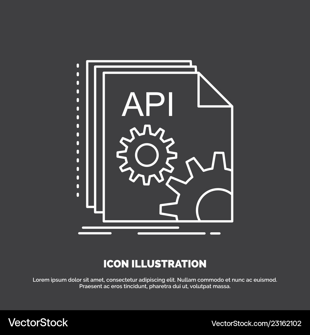 Api app coding developer software icon line Api app coding developer software icon line vector image