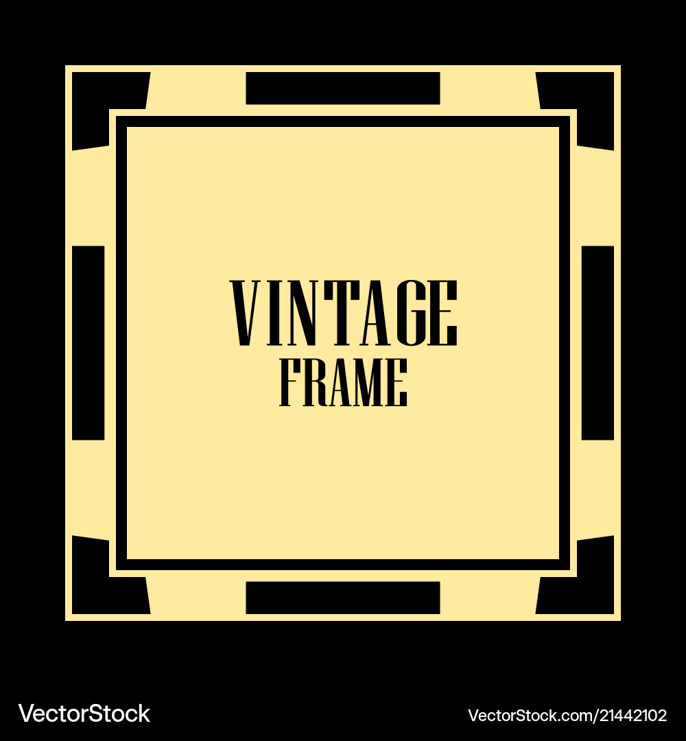 Art deco frame Royalty Free Vector Image - VectorStock