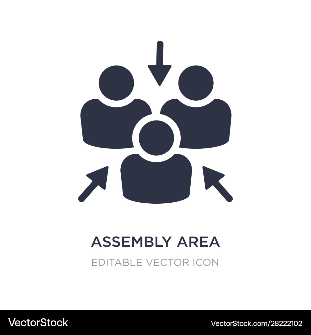 Assembly area icon on white background simple Assembly area icon on white background simple vector image