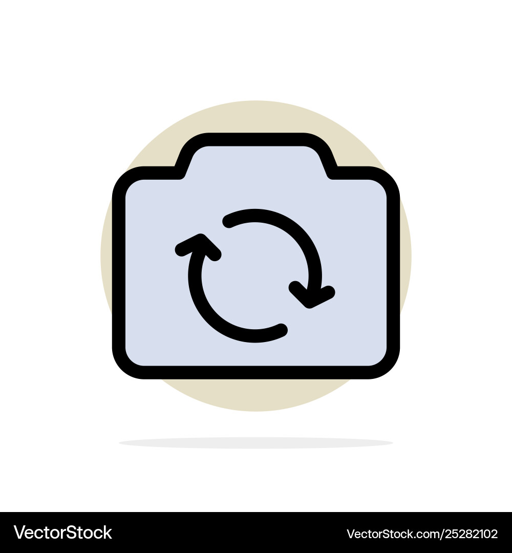 Camera refresh basic ui abstract circle Vector Image