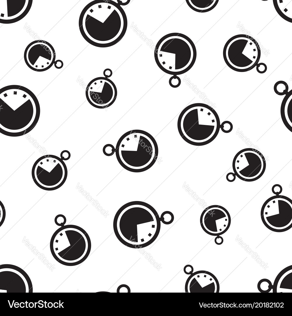 Clock timer seamless pattern background business vector image