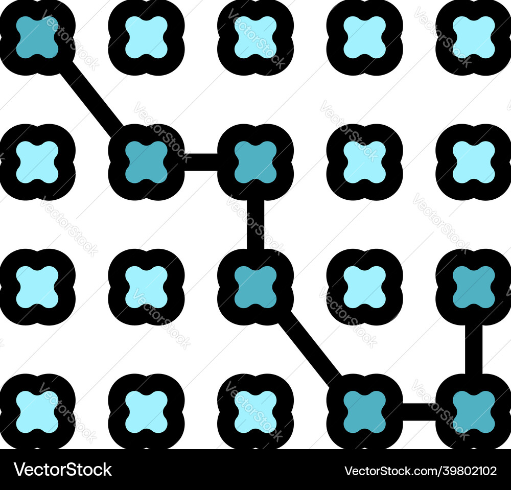 Cyber security cipher icon color outline Cyber security cipher icon color outline vector image