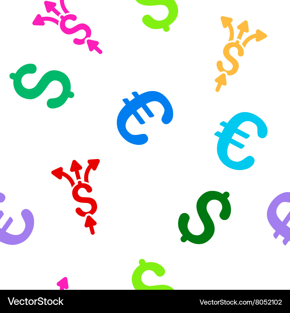 Divide payments seamless flat pattern vector image
