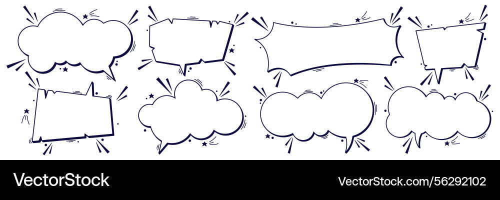 Empty bw clouds Vector Image