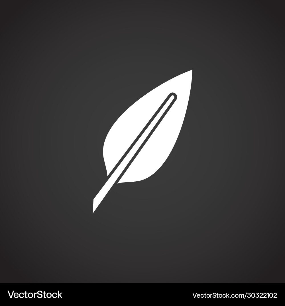 Feather icon on background for graphic and web Feather icon on background for graphic and web vector image