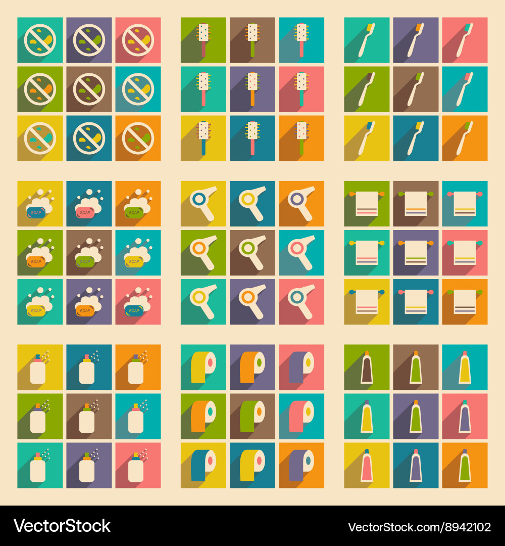 Flat with shadow concept and mobile application Vector Image