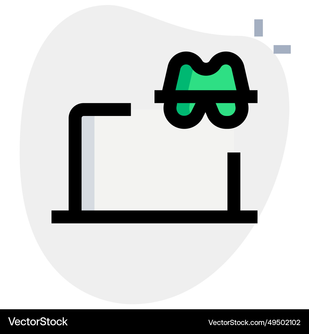 Hacker tapping into laptop for personal data vector image