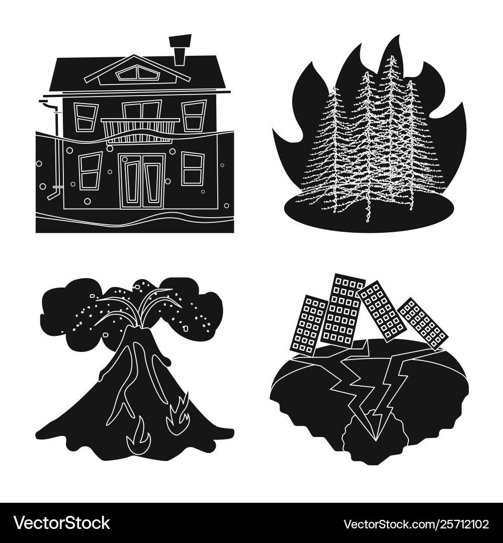 Isolated object calamity and crash icon Vector Image