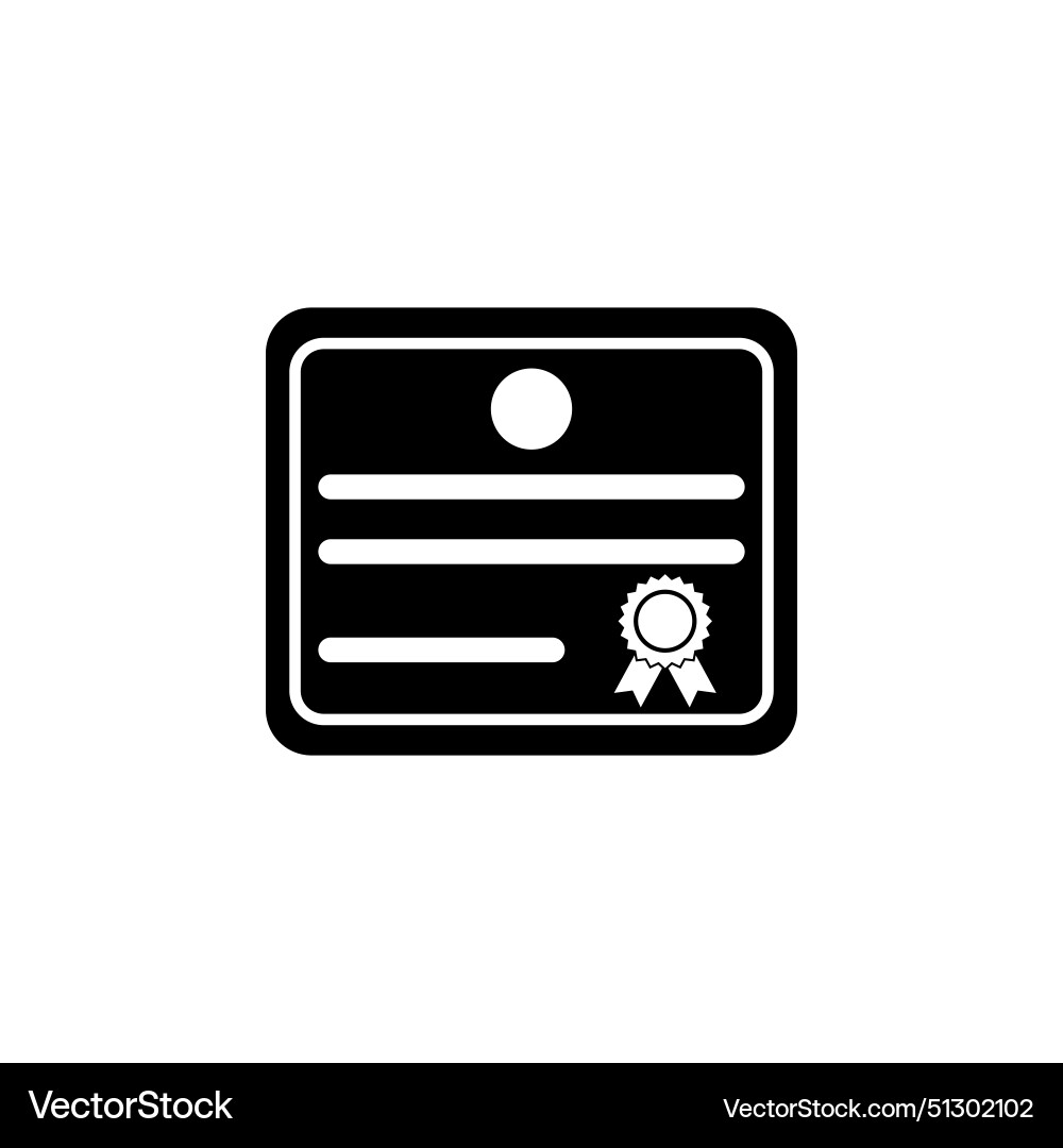 Legal document certificate flat icon Royalty Free Vector