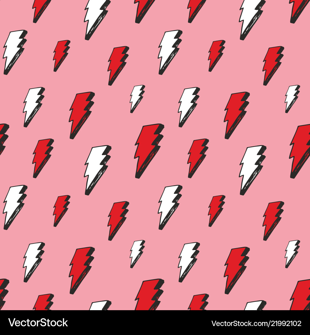 Lightning Seamless Pattern vector image
