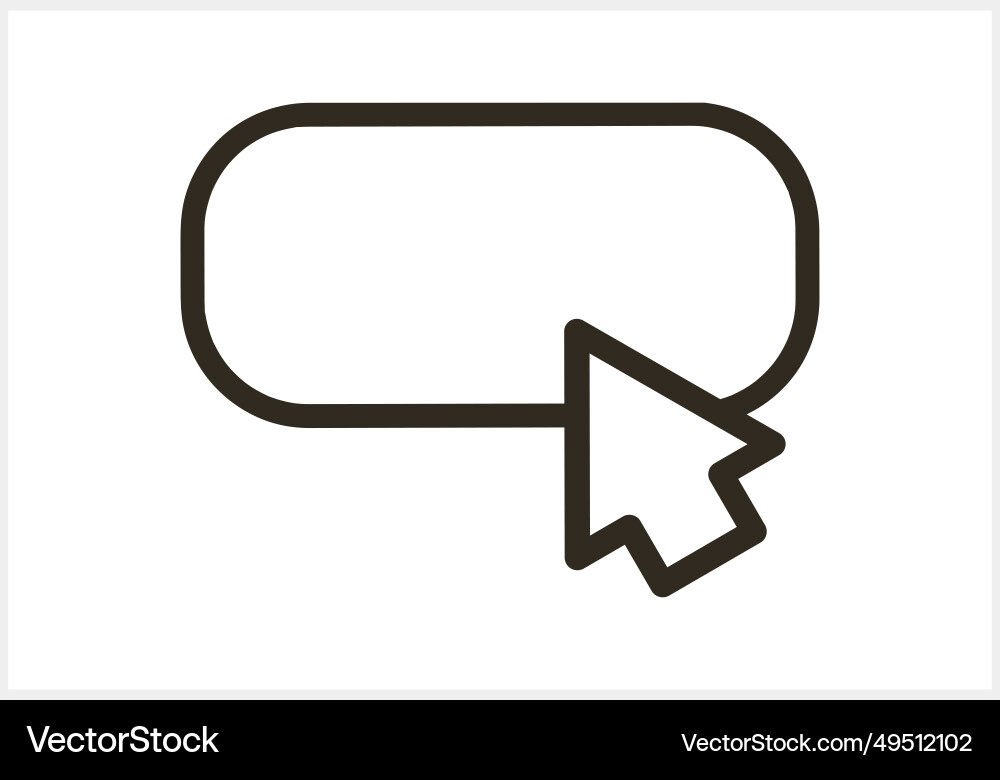 Outline button with arrow icon isolated sketch Outline button with arrow icon isolated sketch Vector Image