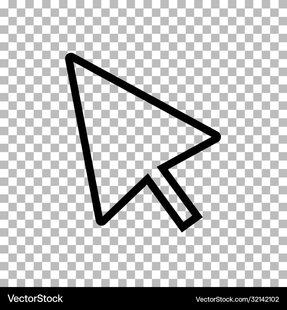 Pointer icon on transparent background cursor Pointer icon on transparent background cursor vector image