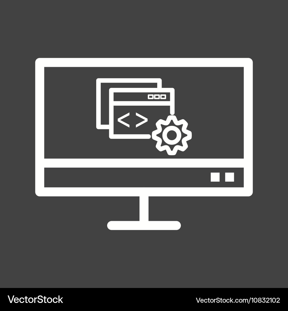 Programming configuration Vector Image