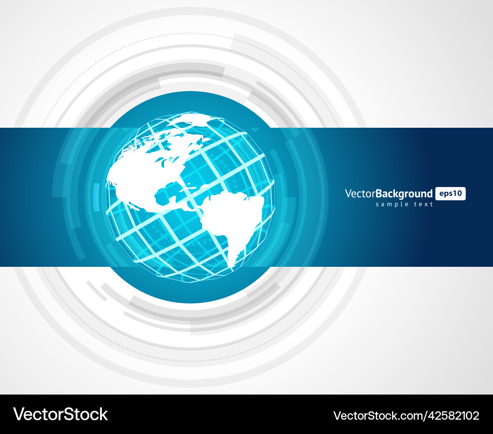 Realistic globe grid continents scheme circle hi Realistic globe grid continents scheme circle hi vector image