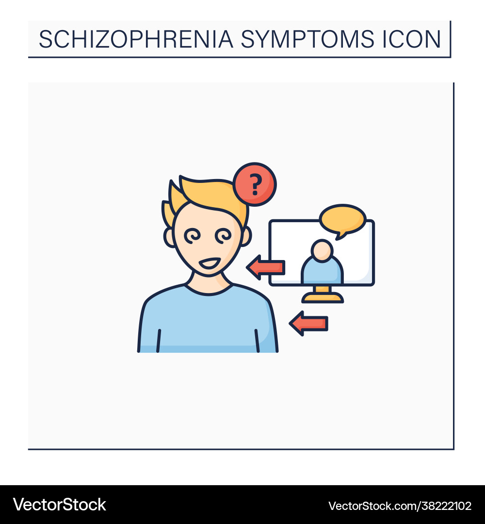 Reference delusions color icon Vector Image