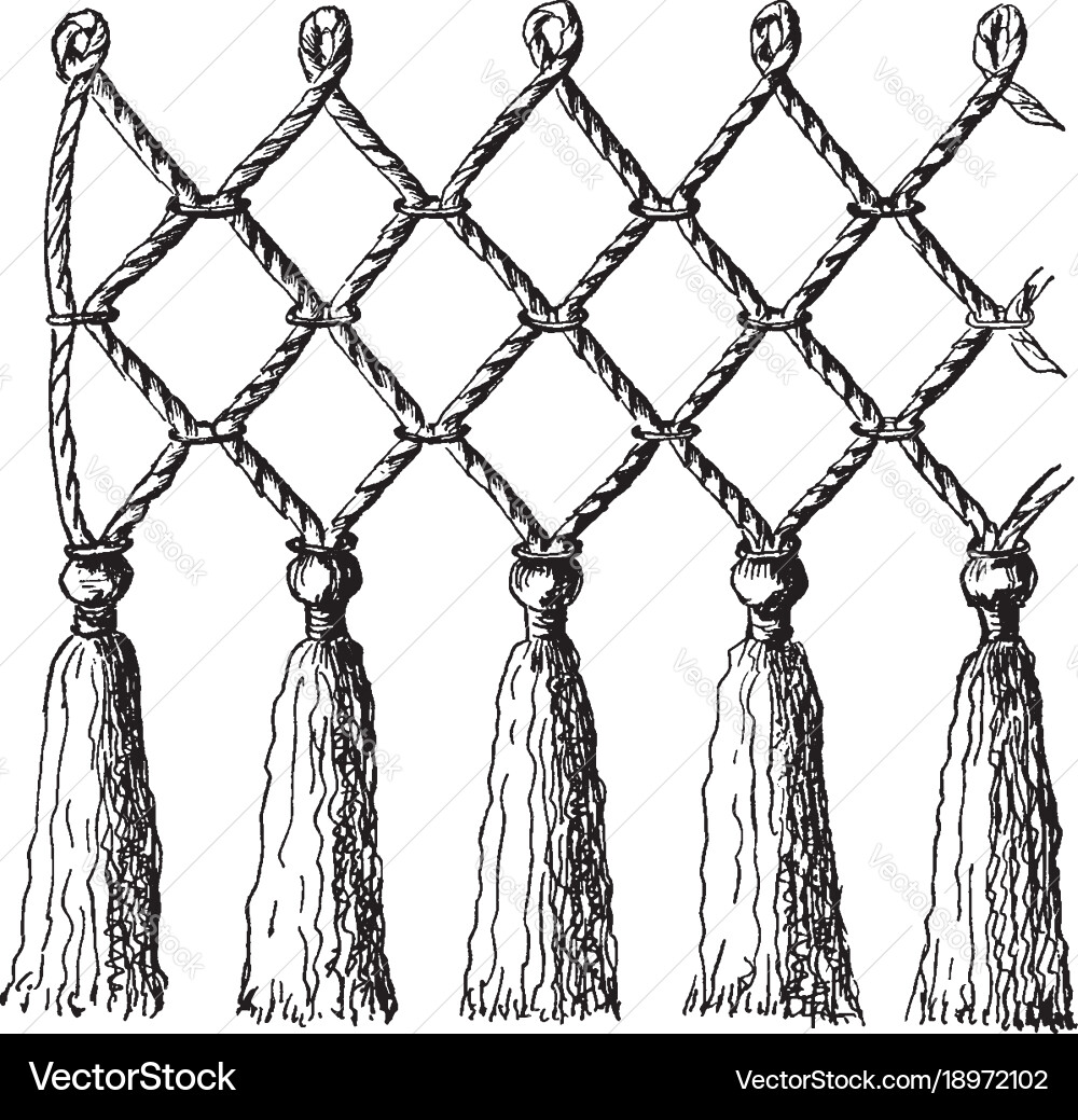 Rope netting at once simple and effective vintage vector image