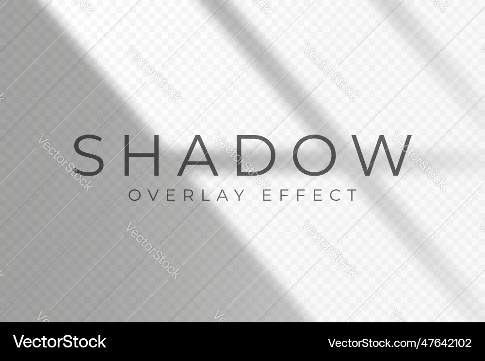 Shadow overlay effect transparent soft light Shadow overlay effect transparent soft light vector image