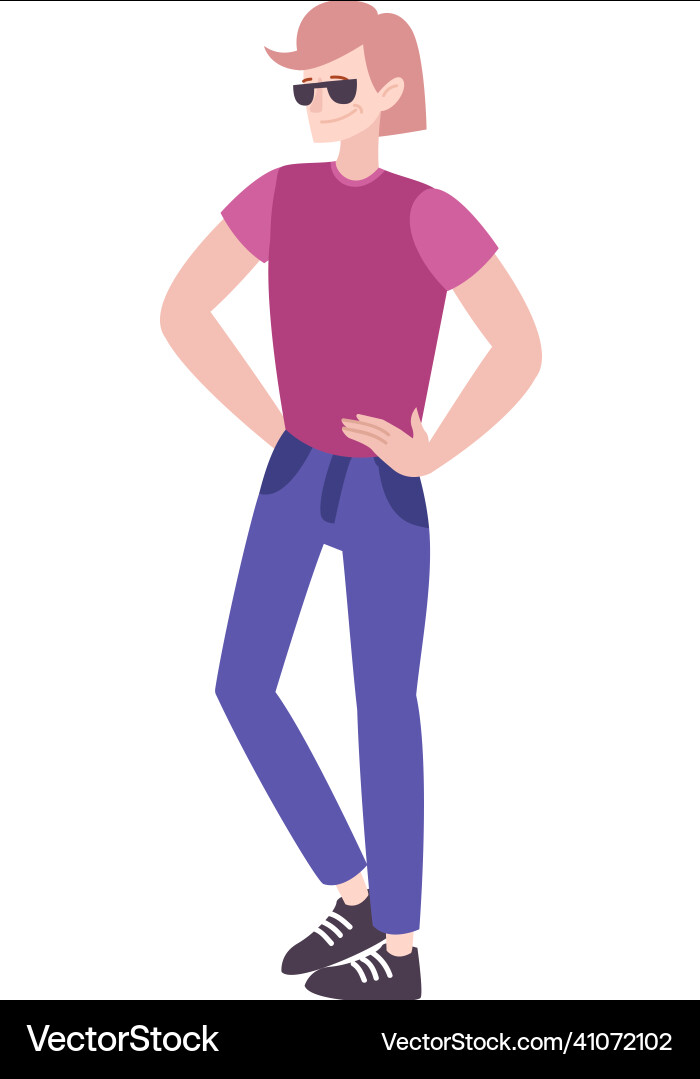 Teen flat Royalty Free Vector Image - VectorStock